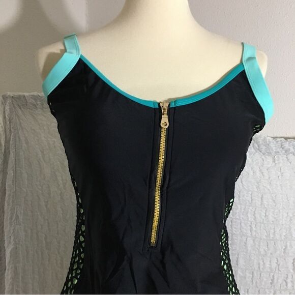 Swimsuits For All Black Ond Piece Swimsuit Size 14 - Picture 5 of 9